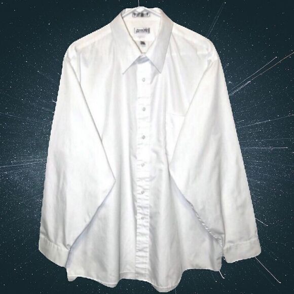 Arrow Drover Broadcloth Easy Care Dress Shirt in White Men’s XL - Picture 1 of 8